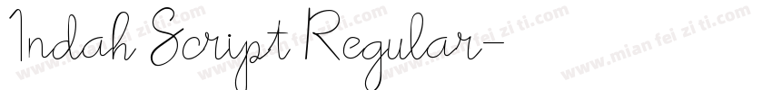 Indah Script Regular字体转换